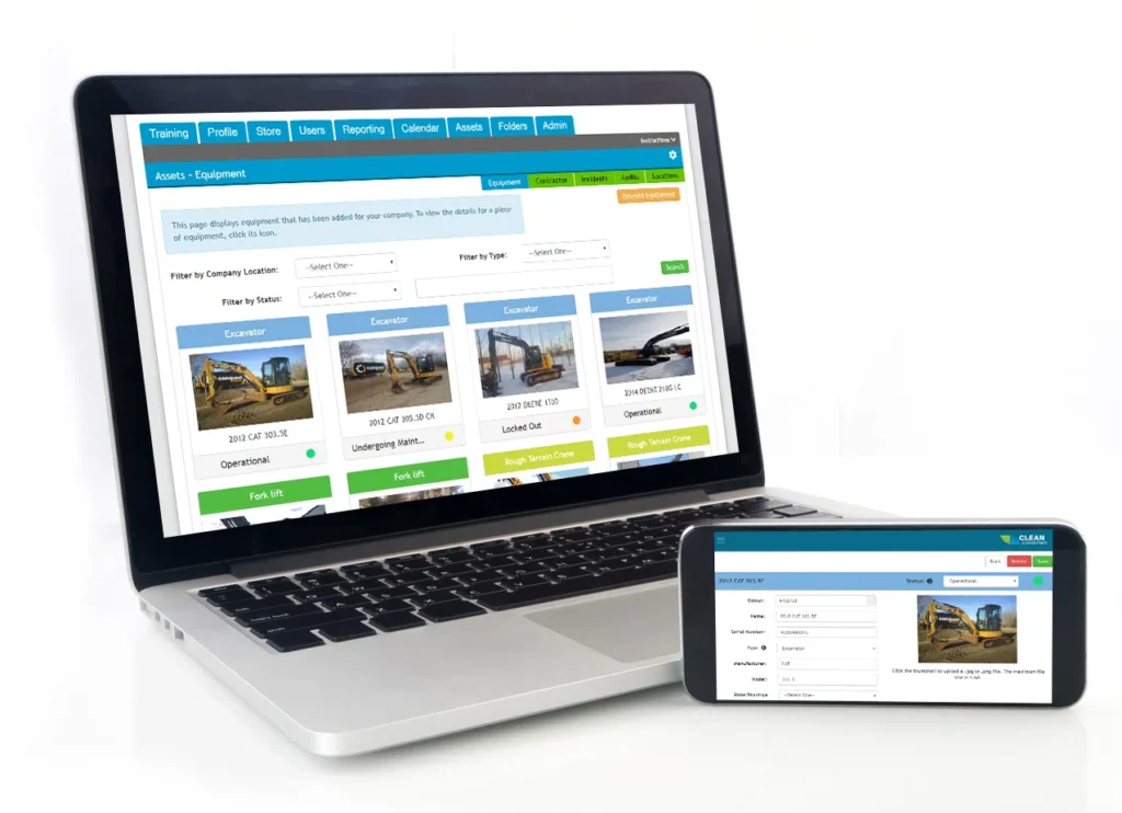 Two screen equipment management software