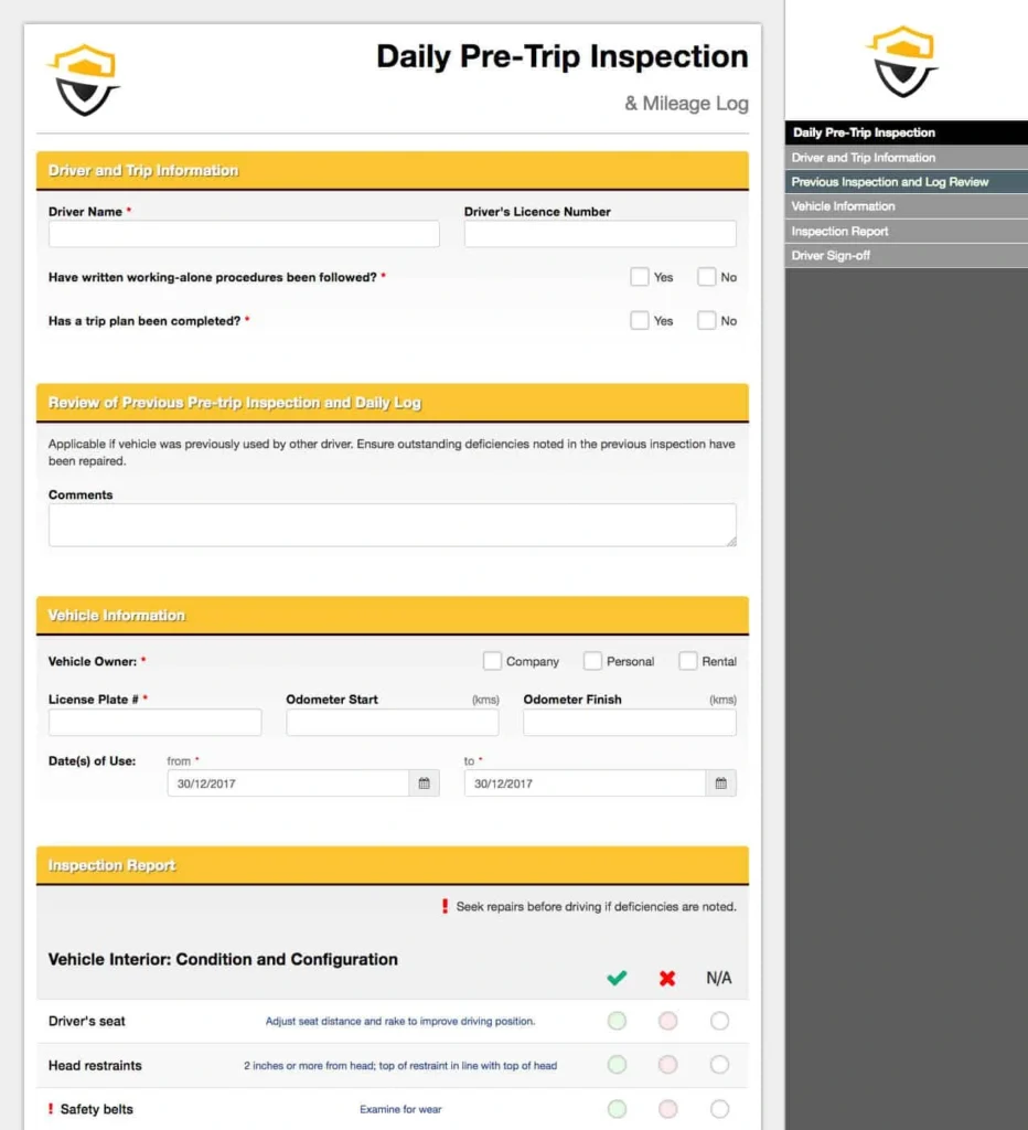 Daily Pretrip Inspection short