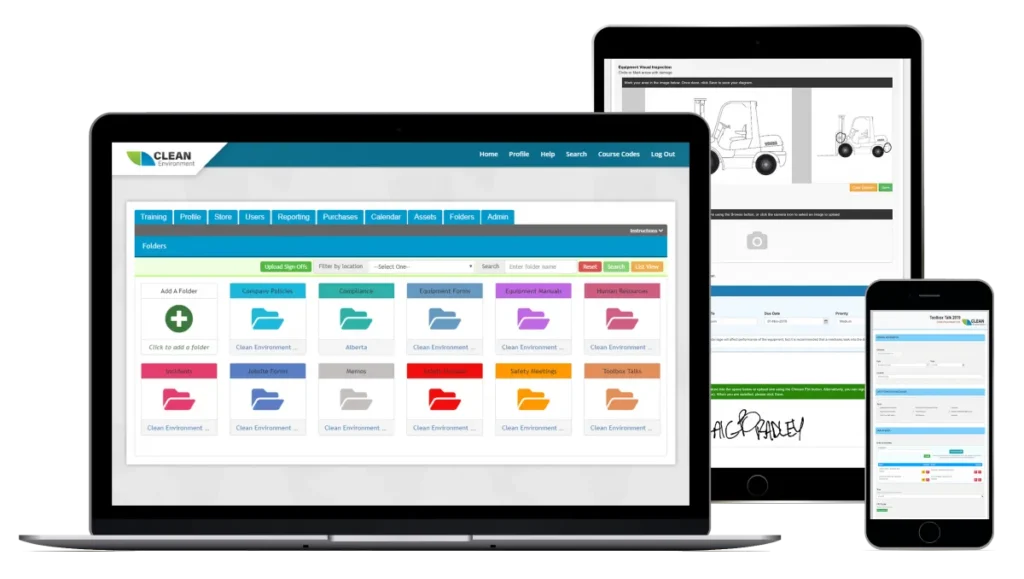Safety Management System on multiple devices