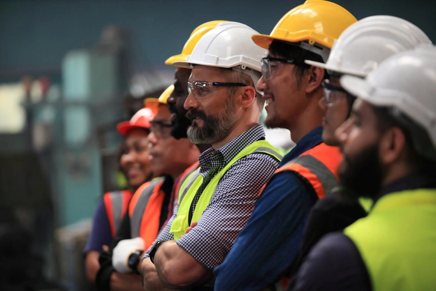 team building and engineer team full skill quality for maintenance and training in industry factory worker , warehouse Workshop for factory operators, mechanical engineering team production.